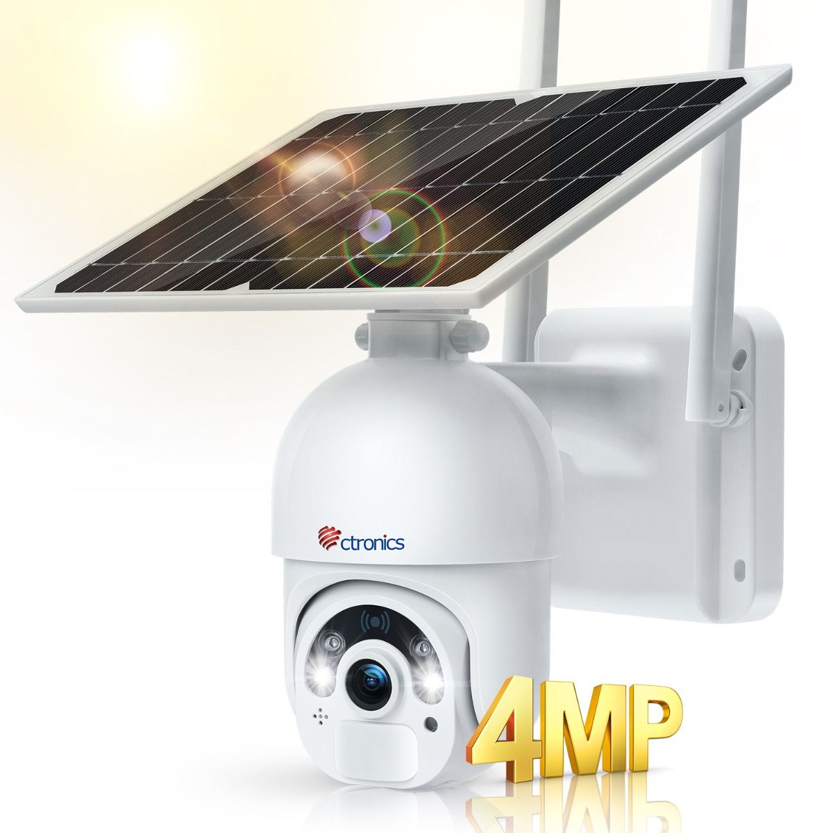 カラー防犯カメラ Vacos Cam + 太陽光パネル - 防犯カメラ